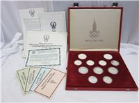 1980 Moscow Olympics XXII Olympiad 28 Coin Silver Proof Set 