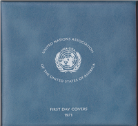 Franklin Mint  United Nations Official 1971 United Nations UNA-USA Commemorative Medal and First Day Covers Set of 6