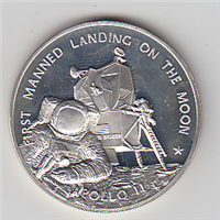 Franklin Mint  Apollo 11 First Manned Landing on the Moon Commemorative Medal  (Sterling)