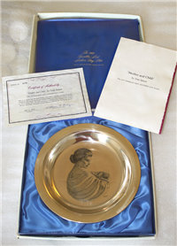 1972  Limited Edition Mother's Day Plate 'Mother and Child' by Irene Spence (Franklin Mint)