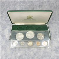 TRINIDAD & TOBAGO 8 Coin Silver Proof Set (Franklin Mint, 1972)