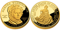 USA 2007 W Martha Washington $10 Gold Coin from First Spouse Series
