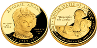 USA 2007 W Abigail Adams $10 Gold Coin from First Spouse Series