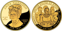 USA 2009 W Anna Harrison $10 Gold Coin from First Spouse Series