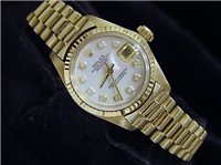 Rolex Datejust 31 Oyster Yellow Gold w/ Diamonds Wrist Watch