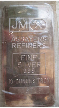 10 Troy Ounce Silver Bar (999)