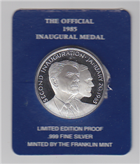 Franklin Mint  The Official 1985 Ronald Reagan Presidential Inaugural Medal