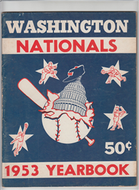 WASHINGTON NATIONALS YEARBOOK  (Big League Books, 1953) 