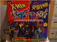 CIVILIAN WOLVERINE VS. PETER PARKER TWINPACK   (X-Men / Spider-Man Collector's Edition, Wal-Mart Exclusive, Toy Biz, 1997 - 1997) 