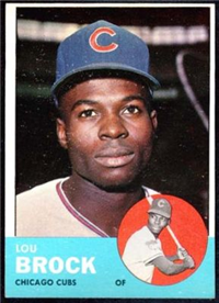 1963 Topps Baseball  Card #472 Lou Brock