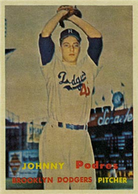 1957 Topps Baseball Card  #277 Johnny Podres