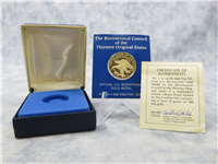 The Bicentennial Council of the 13 Thirteen Original States Official U. S. Gold Medal  (Franklin Mint, 1976)