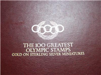 The 100 Greatest Olympic Stamps Gold on Sterling Miniatures  (Franklin Mint, 1984)