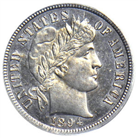 Common Barber Silver Dimes (Any Date 1892 - 1916)
