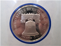 Official Bicentennial Visit Medal Honoring H. M. Hussein, King of Jordan (Franklin Mint, 1976)
