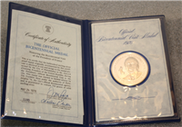 Franklin Mint Official Bicentennial Visit Medal Honoring Giscard D