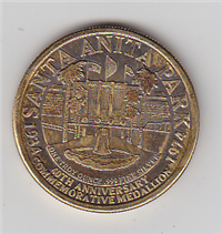 Santa Anita Park 40th Anniversary Commemorative Silver Medal  (Kinsey Mint, 1974)
