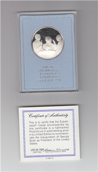 Franklin Mint  1989 Presidential Inaugural Eyewitness Medal (Sterling)