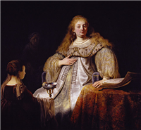Sophonisba Receiving the Poisoned Cup by Rembrandt Harmenszoon van Rijn  (1606-1669)