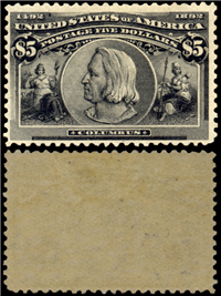 (Scott 245)   USA 1893 $5 Columbian Exposition (black)     