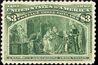 (Scott 243)   USA 1893 $3 Columbian Exposition (olive green)