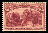 (Scott 242)   USA 1893 $2 Columbian Exposition (brown red)