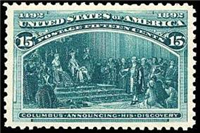 (Scott 238)   USA 1893 15&#162; Columbian Exposition  (dark green)