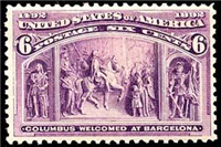 (Scott 235)   USA 1893 6&#162; Columbian Exposition (purple)