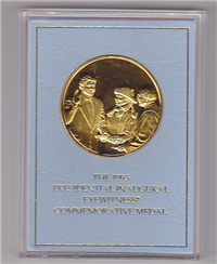 Franklin Mint  1993 Bill Clinton Presidential Inaugural Eyewitness Medal (Gold-Plated Sterling)