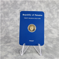 PANAMA 20 Balboas Gold Proof Coin (Franklin Mint, 1982)