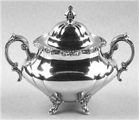 Georgia Rose Sterling Silver 6 1/2 inch Sugar Bowl with Lid  (Reed & Barton #670, 420 grams)