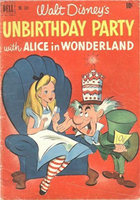UNBIRTHDAY PARTY WITH ALICE IN WONDERLAND  #341     (Dell Four Color, 1951)