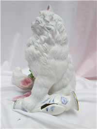 White Persian Cat Porcelain Statue Figurine - Michelle (Franklin Mint, 1992)