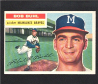 1956 Topps Baseball Card # 244 Bob Buhl