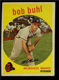 1959 Topps Baseball Card # 347 Bob Buhl