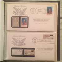 Franklin Mint The Official United States Constitution Bicentennial Stamp Collection From The Freedoms Foundation