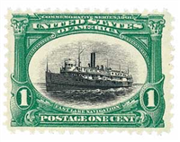 (Scott 294)  USA 1901 1&#162;  Pan-American Exposition (green and black) 
