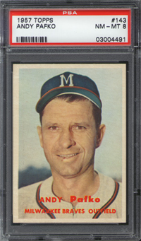 1957 Topps Baseball #143 Andy Pafko PSA NM-MT 8
