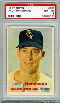 1957 Topps Baseball#152 Jack Harshman PSA NM-MT 8