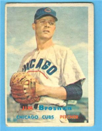 1957 Topps Baseball #155 Jim Brosnan