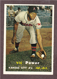 1957 Topps Baseball #167 Vic Power