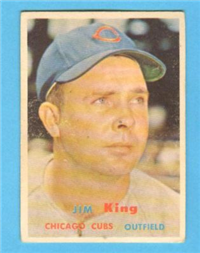 1957 Topps Baseball #186 Jim King