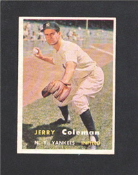 1957 Topps Baseball #192 Jerry Coleman