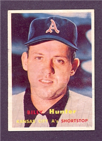 1957 Topps Baseball #207 Billy Hunter