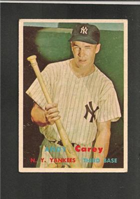 1957 Topps Baseball #290 Andy Carey (DOUBLE-PRINT)