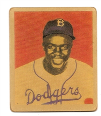 1949 Bowman Baseball Card # 50 Jackie Robinson