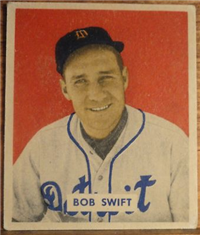 1949 Bowman Baseball Card # 148 Bob Swift