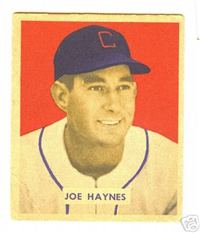 1949 Bowman Baseball Card # 191 Joe Haynes
