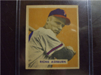 1949 Bowman Baseball Card # 214 Richie Ashburn