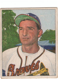 1950 Bowman Baseball Card #109 Sid Gordon